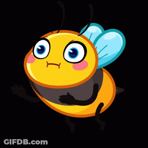 Honey Bee Moving Rainbow Tongue GIF