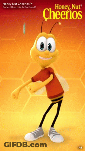 Honey Nut Cheerios Cartoon Advertisement GIF