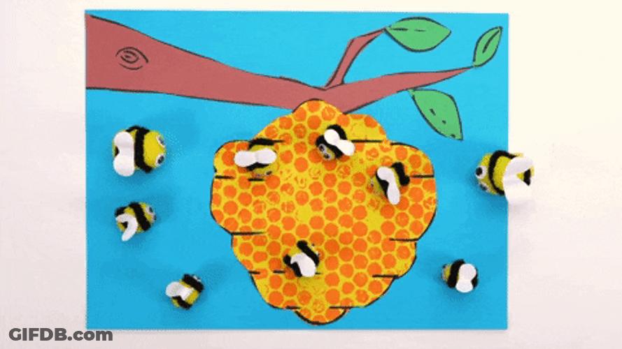 Honeycomb Beehive Cartoon GIF