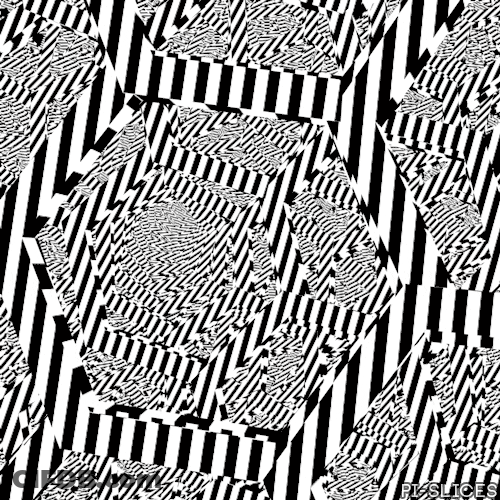 Honeycomb Stripes Optical Illusions GIF