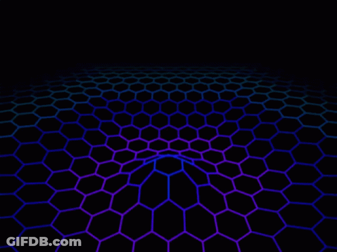 Honeycomb Waves Rainbow GIF