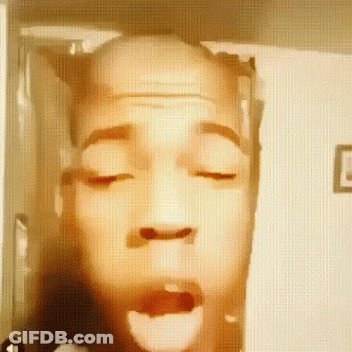 Hood Black Kid Busted Lips GIF