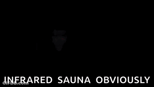 Hooded Cape Person In Red Light Saying Infrared Sauna Obviously GIF