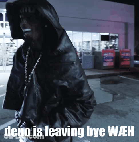 Hooded Man Depo Is Leaving Bye Wah GIF