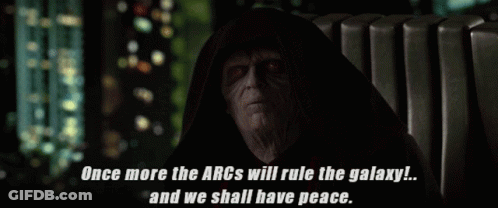 Hooded Man Says Arc Will Rule Galaxy GIF