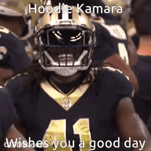 Hoodie Kamara Wishing Good Day In Helmet GIF