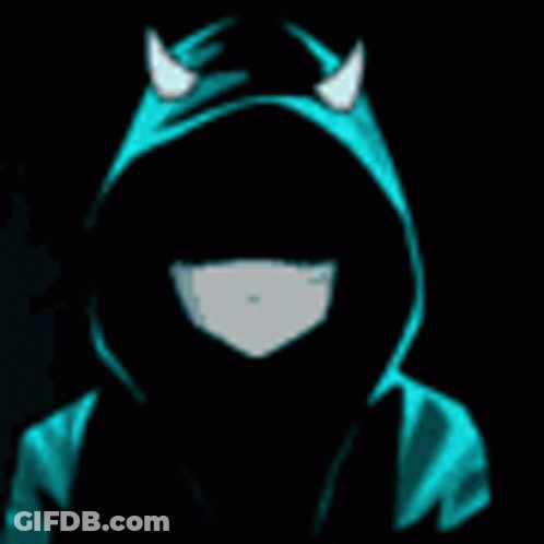 Hoodie With Horns And Lightning Bolt GIF