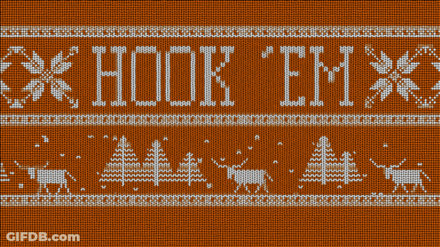 Hook Em Animation With Christmas Theme GIF