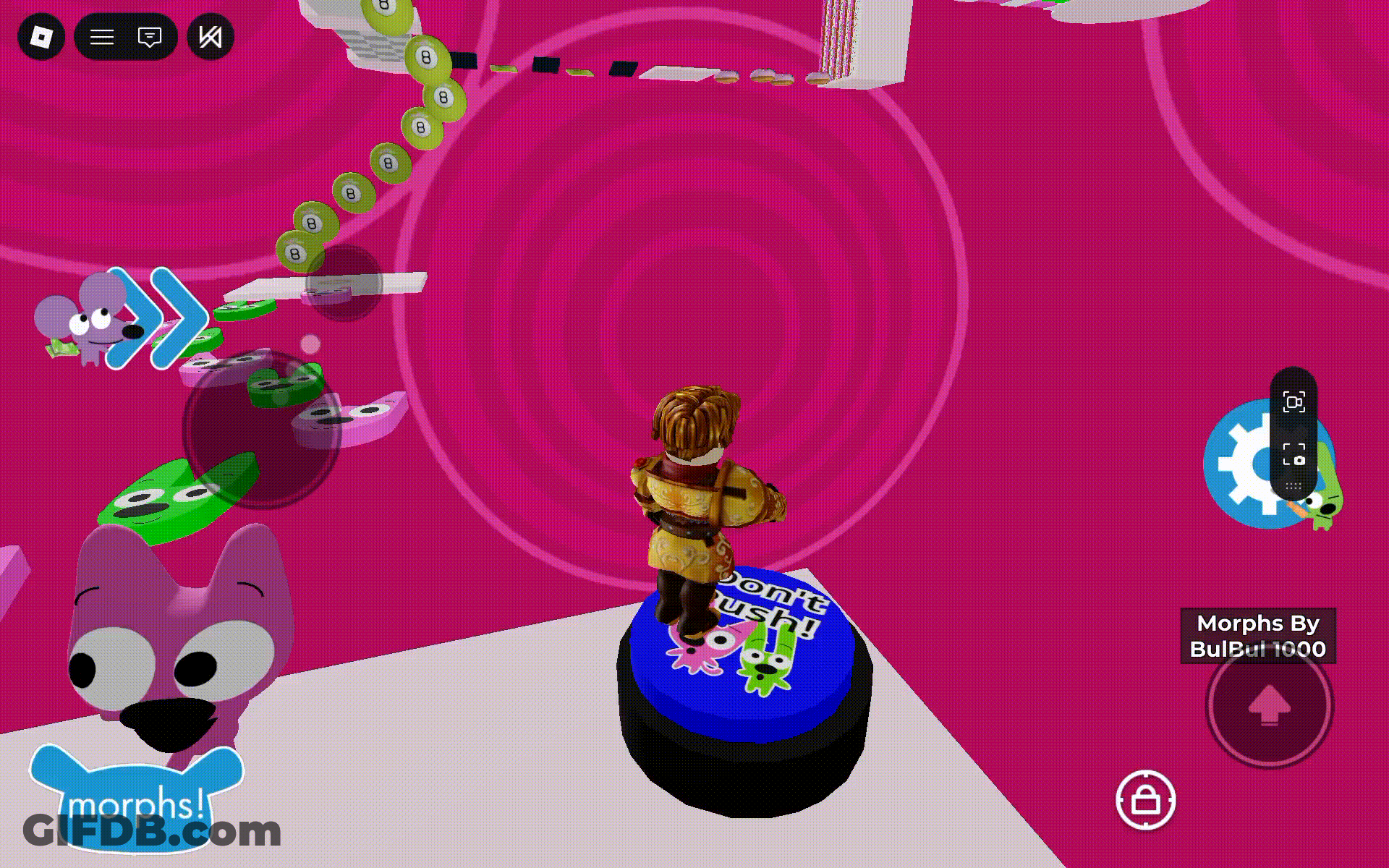 Hoops And Yoyo Don't Push Button GIF