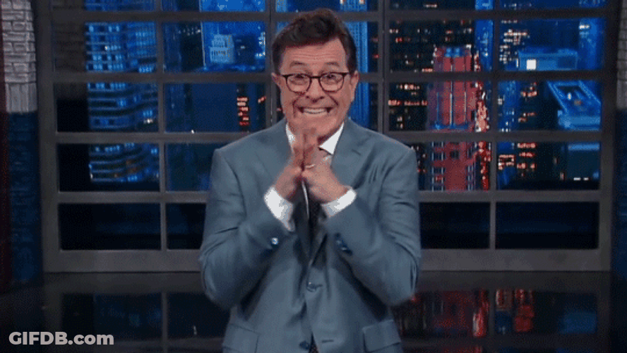 Hooray Clap Stephen Colbert GIF