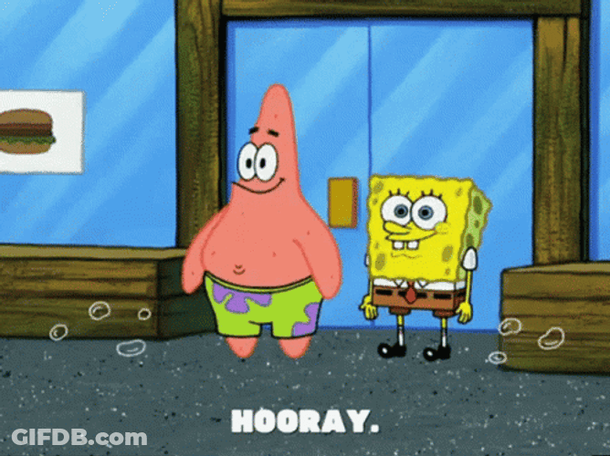 Hooray Hurray Spongebob Patrick GIF