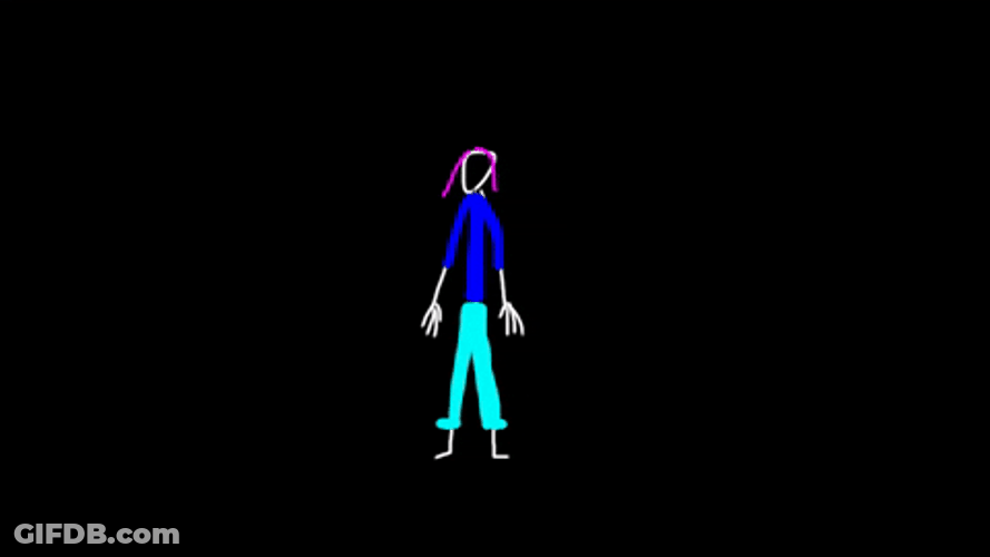Hooray Jump Stick Figure GIF