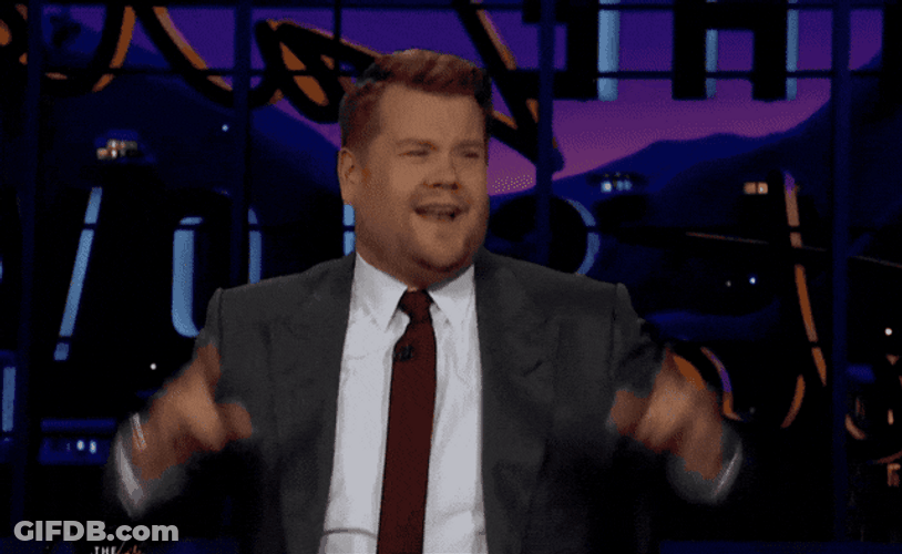 Hooray Rock James Corden GIF