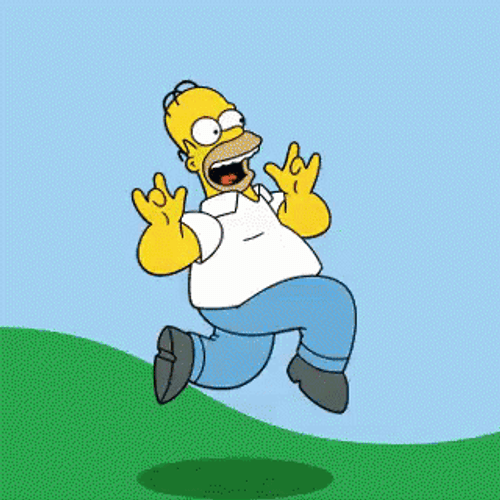 Hooray Skip Homer Simpson GIF