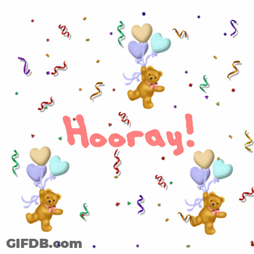 Hooray Teddy Bear Party GIF