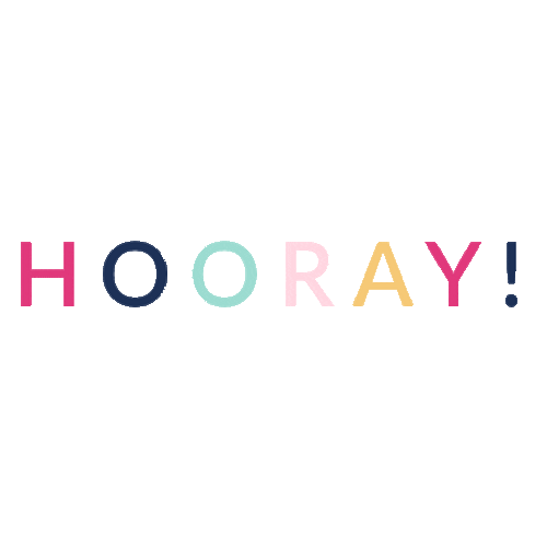 Hooray Typography Color GIF