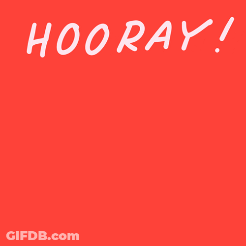 Hooray Typography Fun GIF