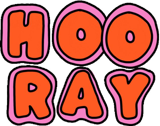 Hooray Typography New Year GIF