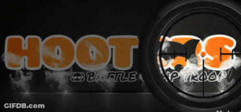 Hooters Battle Logo With Scope GIF