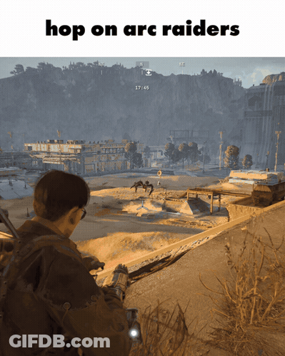 Hop On Arc Raiders Video Game Screenshot GIF