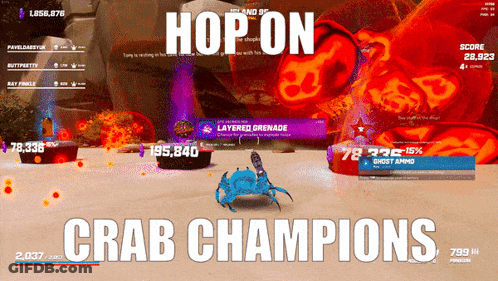 Hop On Crab Champions Screenshot GIF