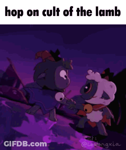 Hop On Cult Of The Lamb GIF