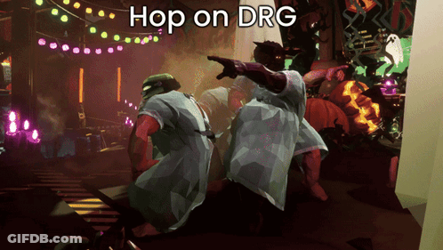 Hop On Drg Video Game Poster GIF