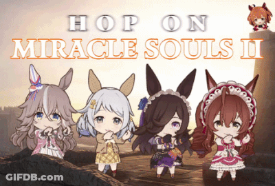 Hop On Miracle Souls II Poster With Anime Characters GIF