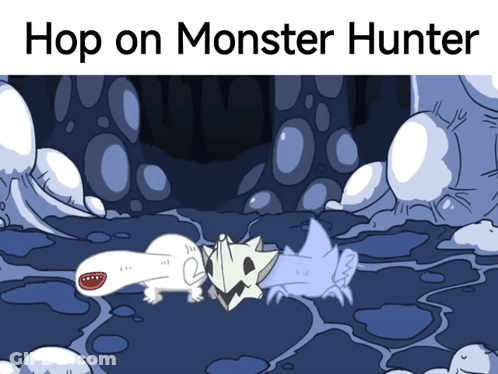 Hop On Monster Hunter Cartoon GIF