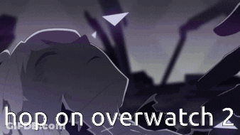 Hop On Overwatch 2 Poster With Cartoon Character GIF