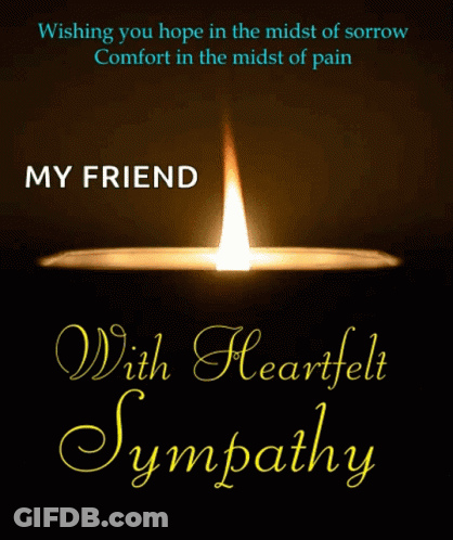 Hope In Sorrow Comfort In Pain Sympathy Card GIF