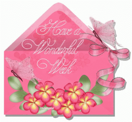 Hope You A Wonderful Week Flower Letters GIF