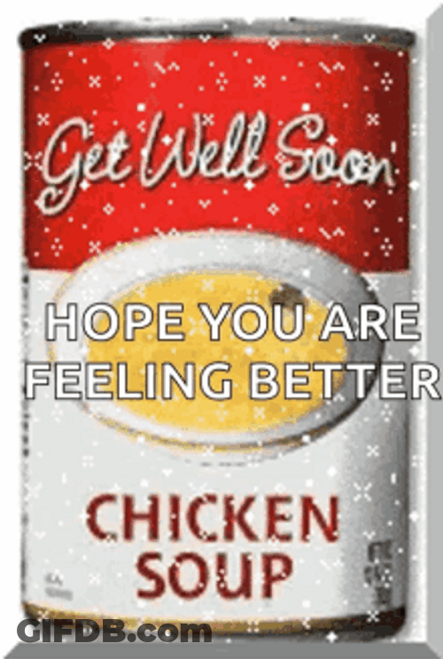 Hope You Feel Better Chicken Soup GIF