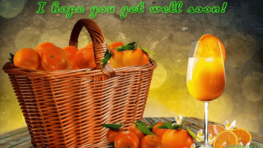 Hope You Feel Better Soon Orange Juice GIF