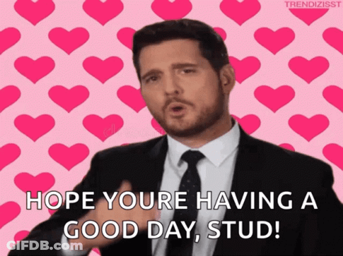 Hope You're Having A Good Day Man Flying Kiss GIF