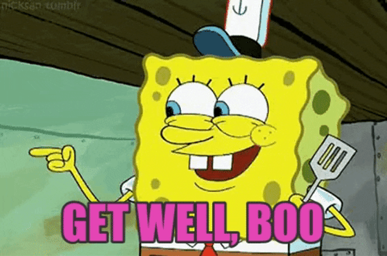 Hope Youre Feeling Better SpongeBob SquarePants Flying Kiss GIF