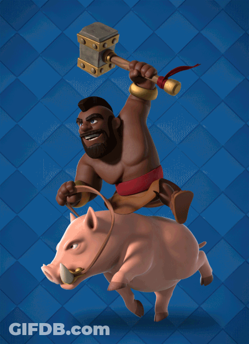 Hopping Hog Rider Loop GIF