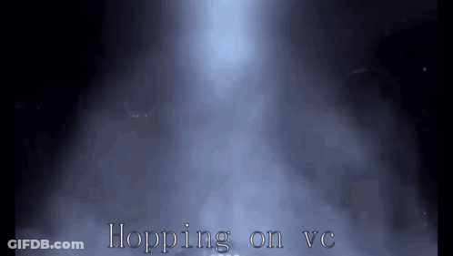 Hopping On VC Text GIF