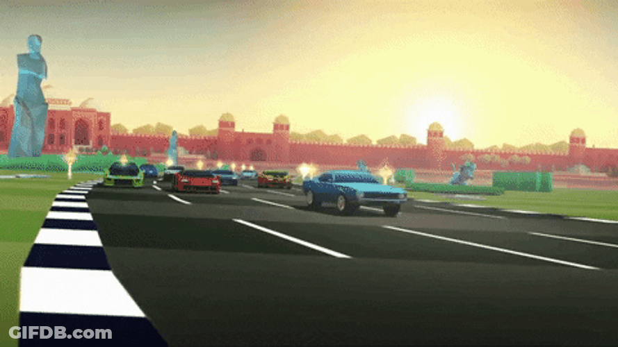 Horizon Chase Turbo Speeding Cars GIF