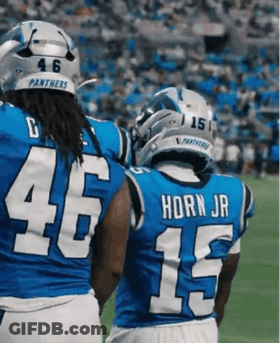 Horn Jr In Blue Jersey Number 15 GIF