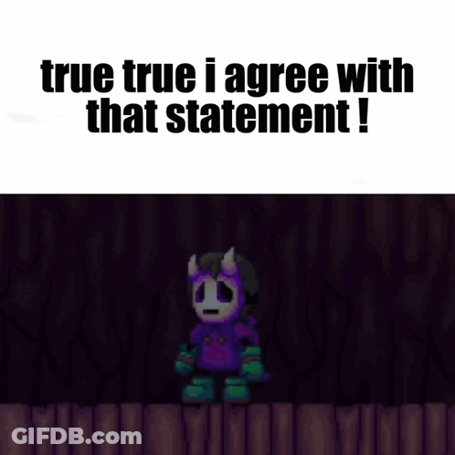 Horned Cartoon Character By Wooden Fence GIF
