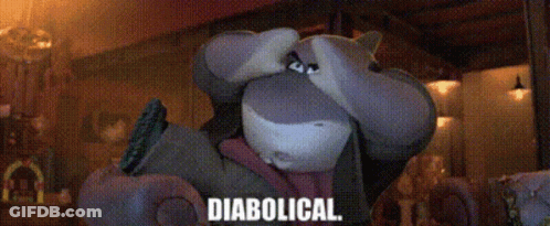 Horned Cartoon Character Saying Diabolical GIF