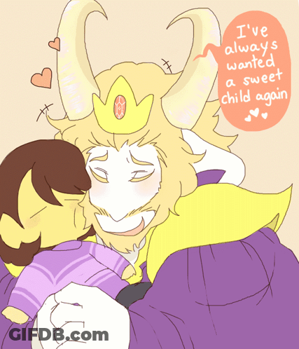 Horned Man Holding Baby Wants Sweet Child GIF