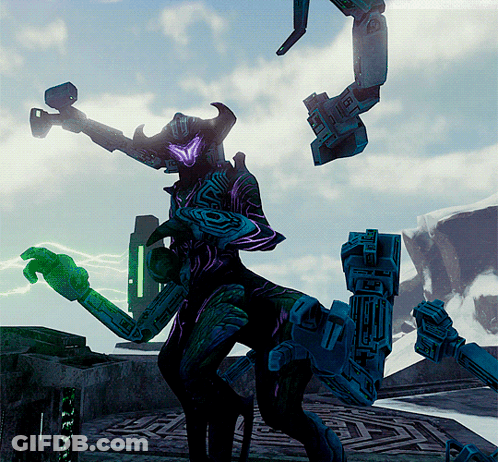 Horned Monster With Purple Eye GIF