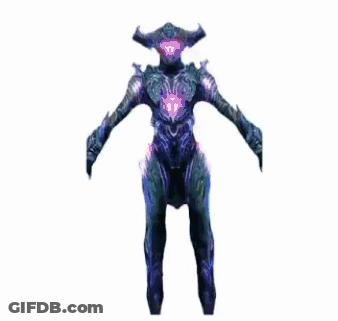 Horns Character With Purple Chest Light GIF