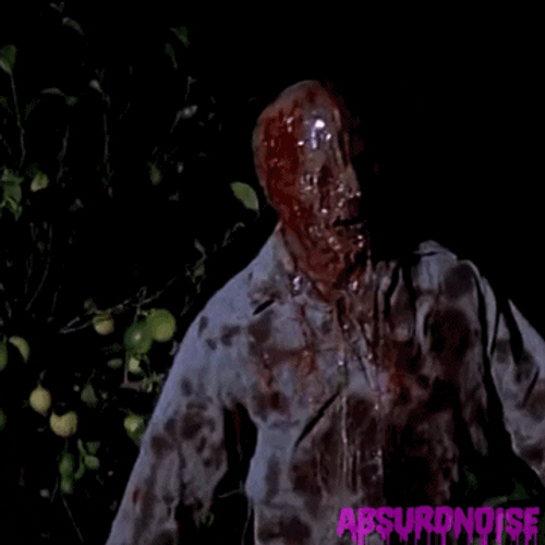 Horrific And Bloody Face Melt GIF