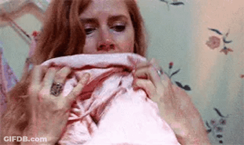 Horrified Amy Adams Having Anxiety Breathing GIF
