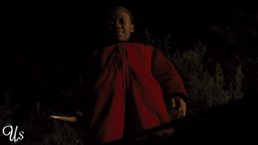 Horror Movie Us Holding Scissor GIF