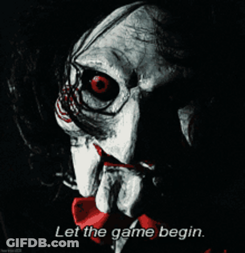 Horror Saw Clown GIF