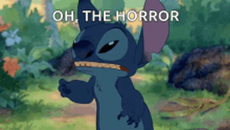 Horror Stitch Face Palm GIF